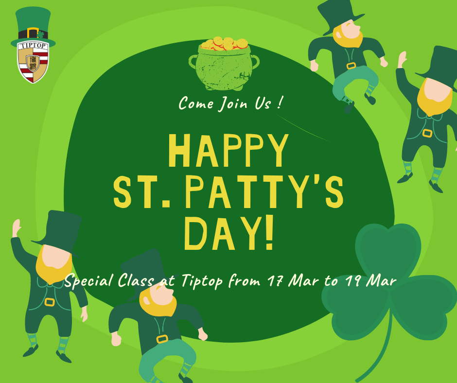 St.Patrick Day又到啦~ 3/17~3/19到班上課記得穿綠色的喔!